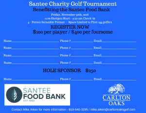 2018 Charity Golf - Santee Food Bank (1)