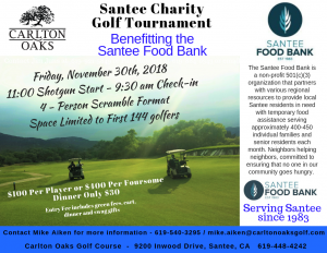 2018 Charity Golf - Santee Food Bank