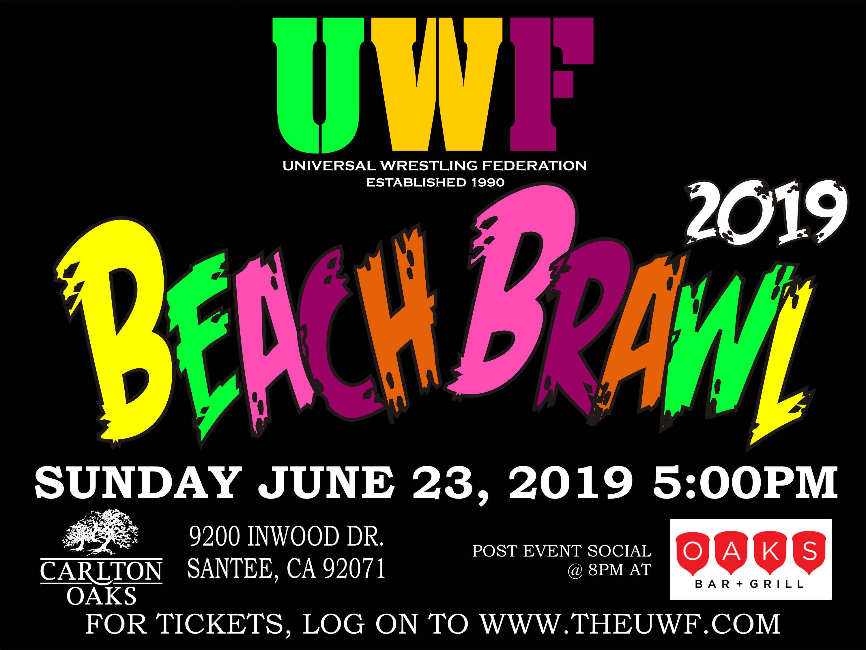 Uwf Beach Brawl 19 Carlton Oaks Golf Club